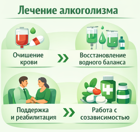лечение алкоголизма в Дмитрове этапы